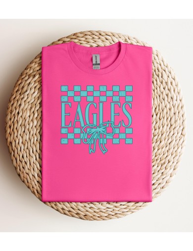 Checkered Bow Eagles Tee