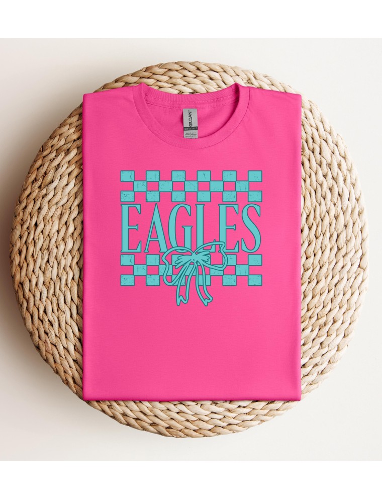 Checkered Bow Eagles Tee