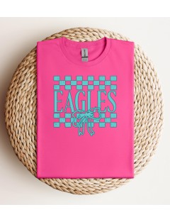 Checkered Bow Eagles Tee