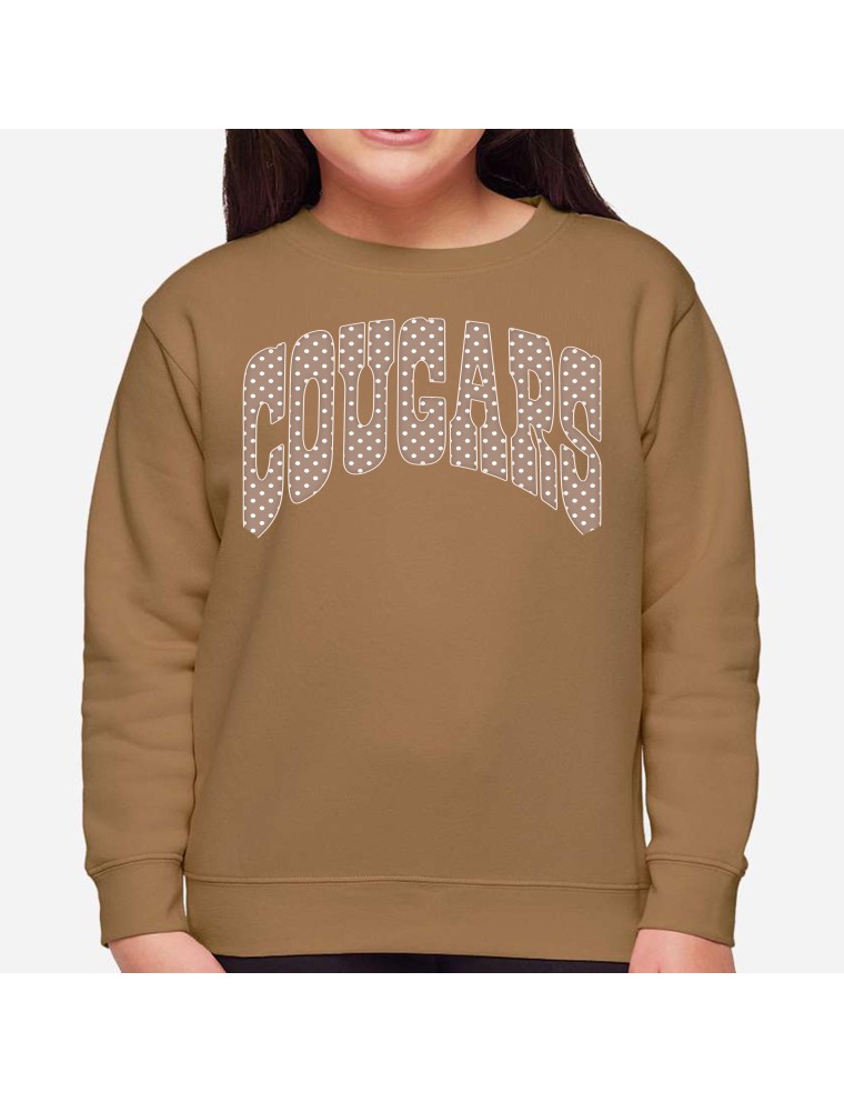 Cougar Polka Dot Sweatshirt- Youth