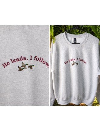 He Leads Embroidered