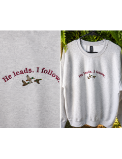 He Leads Embroidered