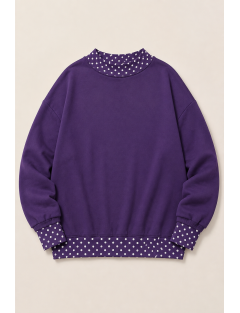 BLANK -- Polka Dot Sweatshirt Purple