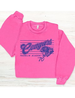 Franklin Academy '70 Vintage Cougar  Tee--Pink